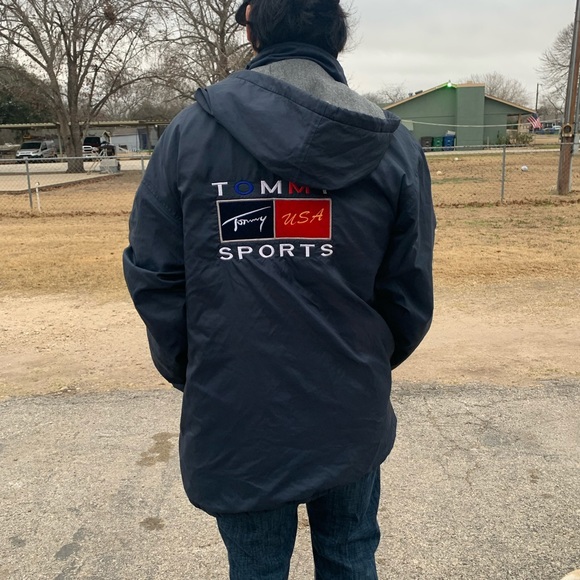 VINTAGE TOMMY HILFIGER TOMMY USA SPORTS HOODED JACKET RARE SIZE M - Picture 10 of 12